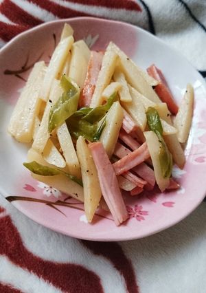 じゃがいもとﾈｷﾞとﾍﾞｰｺﾝ炒め♪☆-レシピのメイン写真
