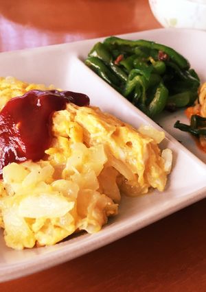ランチに♪チーズたまねぎオムレツ-レシピのメイン写真