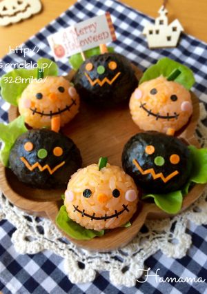 ハロウィンに♪ひと口おにぎりキャラ弁-レシピのメイン写真