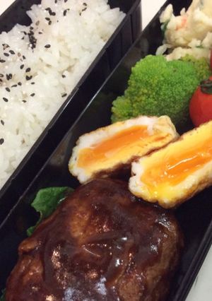 お弁当に目玉焼き風卵焼き-レシピのメイン写真