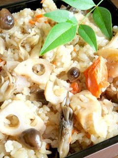 香り抜群!秋の炊き込みご飯-レシピのメイン写真