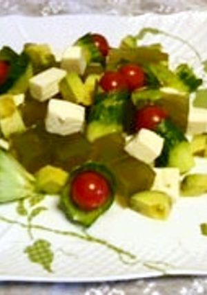 野菜パウダー寒天サラダ-レシピのメイン写真