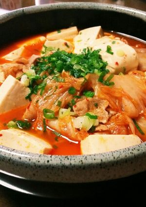 ☆あったか豚バラとキムチ豆腐の煮込み☆-レシピのメイン写真