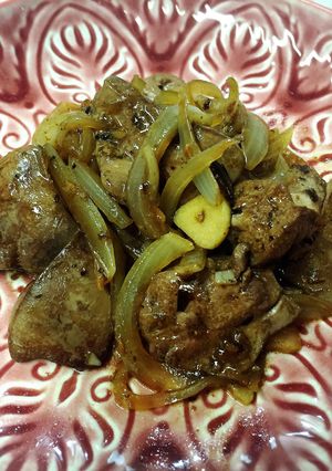 鶏レバーと玉ねぎのトウチジャン炒め-レシピのメイン写真