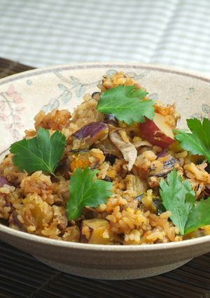 秋野菜と穴子の炊き込みご飯-レシピのメイン写真