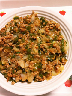 簡単挽き肉丼-レシピのメイン写真