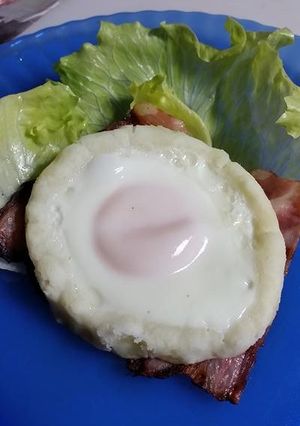 楽しい♪まん丸ベーコンポテトエッグ！-レシピのメイン写真