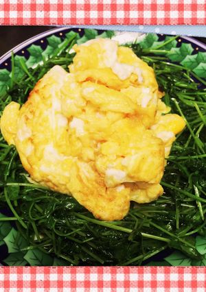 材料3つ★たまたま豆苗♪(卵の炒め物)-レシピのメイン写真