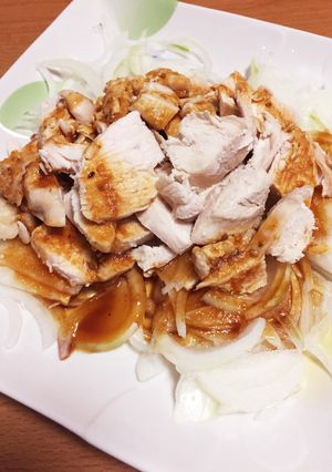 超〜簡単!!鶏肉と玉ねぎのサラダ風-レシピのメイン写真