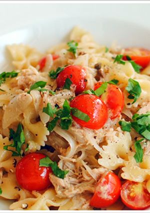 アンチョビ薫るツナとタマネギのパスタ-レシピのメイン写真