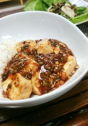 肉なし☆ニンニクの芽の麻婆豆腐-レシピのメイン写真
