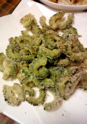 おつまみ♪ゴーヤの片栗粉揚げ-レシピのメイン写真