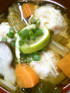 簡単和食♪小松菜と野菜 高野豆腐の団子汁-レシピのメイン写真