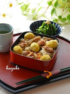手土産にも♬栗おこわ(お蒸し)-レシピのメイン写真