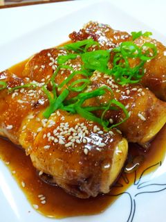簡単!豆腐の肉巻き甘味噌だれ-レシピのメイン写真