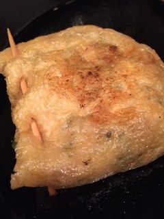 簡単!チーズ入り納豆油揚げ包み焼き-レシピのメイン写真