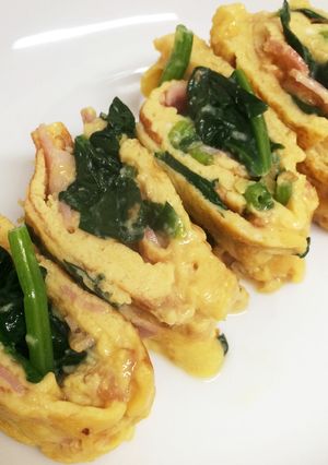 ほうれん草とベーコンのとろたま焼き-レシピのメイン写真