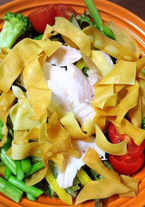 ワンタンの皮サラダ-レシピのメイン写真