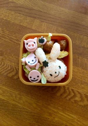 簡単♪キャラ弁♪うさぎおにぎり♪-レシピのメイン写真