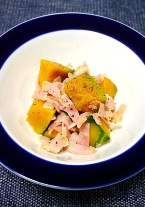 レンジで簡単！かぼちゃベーコンバター-レシピのメイン写真