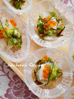 ねば旨♪イカとオクラの香味梅肉和え-レシピのメイン写真