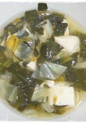 離乳食完了期 豆腐と緑の野菜味噌汁-レシピのメイン写真