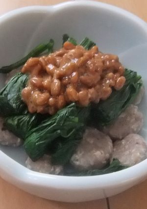 粉豆腐のニョッキ～ほうれん草と納豆-レシピのメイン写真