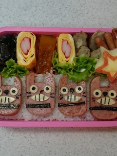 スパム トトロ弁当-レシピのメイン写真