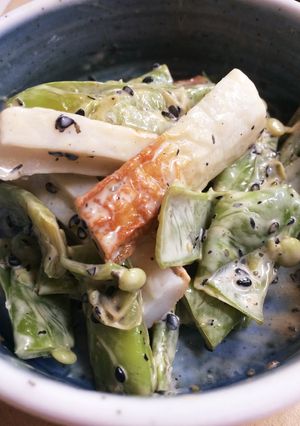 朝食お弁当に1品 隠元と竹輪の胡麻マヨ-レシピのメイン写真