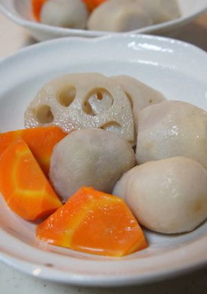 浄水器使用・三種の根菜の煮物-レシピのメイン写真