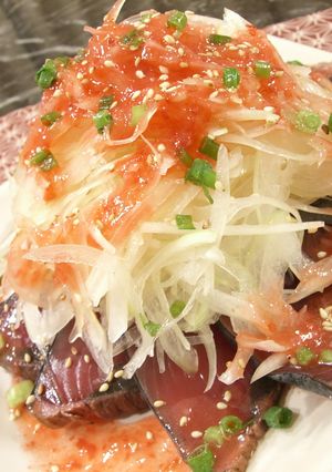 ☆カツオのたたき〜梅だれ〜☆-レシピのメイン写真