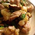 鶏と椎茸のナンプラー炒め