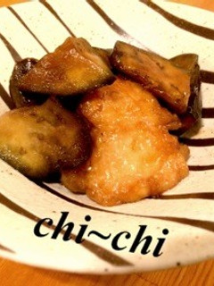 簡単★ムネ肉とナスの煮物-レシピのメイン写真