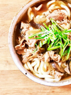 生姜香るとろとろなすの肉うどん-レシピのメイン写真