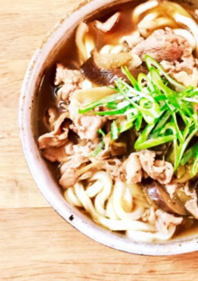 生姜香るとろとろなすの肉うどん-レシピのメイン写真
