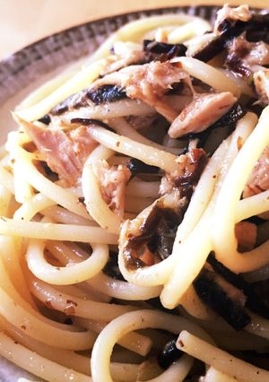 茅乃舎だしで作る！和風ツナ昆布パスタ-レシピのメイン写真