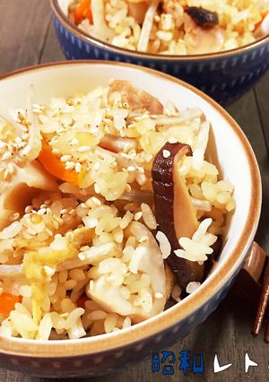 お袋の味＊鶏れんこんの炊き込みご飯-レシピのメイン写真