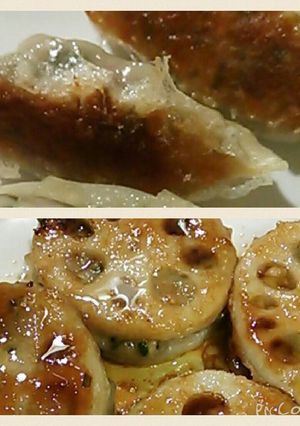 手作り餃子からの～っ☆蓮根はさみ焼き☆-レシピのメイン写真