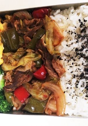 回鍋肉弁当-レシピのメイン写真