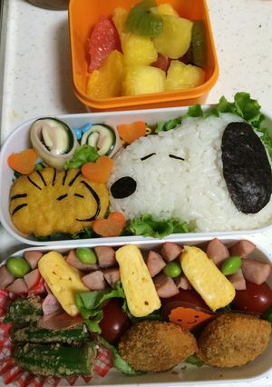 ♫スヌーピーキャラ弁♫-レシピのメイン写真