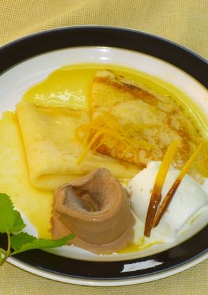 栗原産米粉のクレープ アイスクリーム添え-レシピのメイン写真