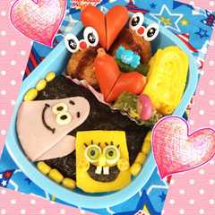 รูปของ 簡単キャラ弁☆スポンジボブ&パトリック☆