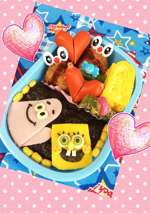 簡単キャラ弁☆スポンジボブ&パトリック☆-レシピのメイン写真