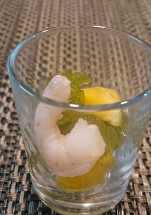 エビとパプリカの緑茶ジュレ-レシピのメイン写真