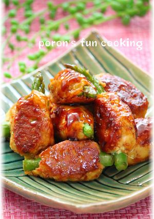 粉豆腐deアスパラガスのつくね焼き-レシピのメイン写真