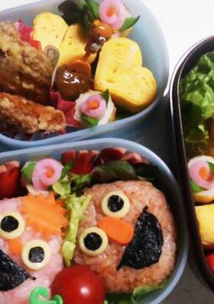 ♫モッピーとエルモのキャラ弁♫-レシピのメイン写真