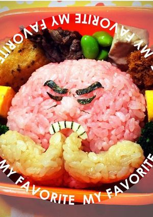 キャラ弁＊簡単♪ 男梅w-レシピのメイン写真