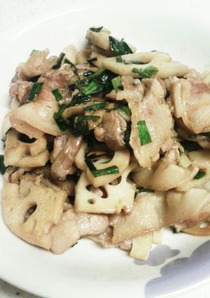 豚バラとレンコンの炒め物カレーうどん風-レシピのメイン写真