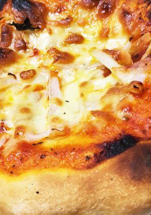 百均のパイ皿で✧窯焼き風ピザ-レシピのメイン写真