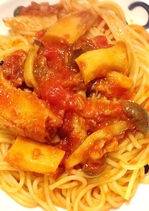 トマト缶でトマトソースパスタ-レシピのメイン写真